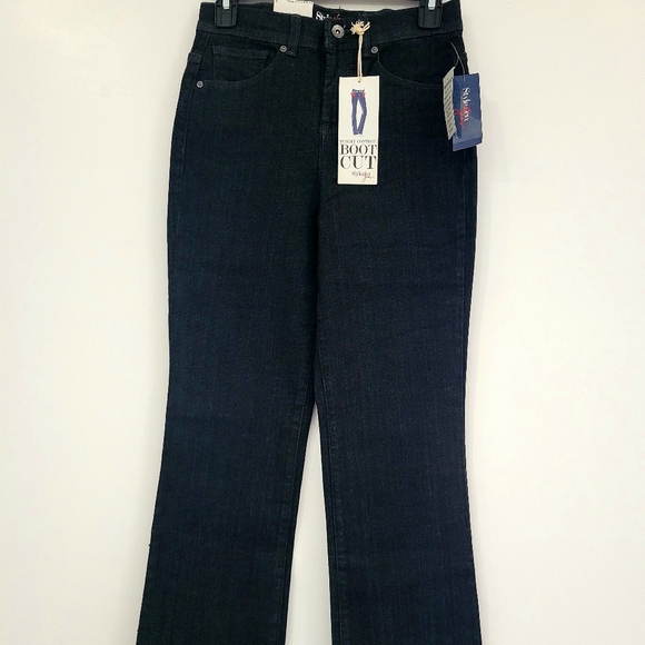Style & Co Women's Black Jeans size 2 Boot Cut New - Picture 2 of 14